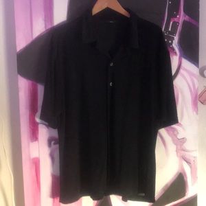 Men's Short Sleeve Knit Botton Down Shirt